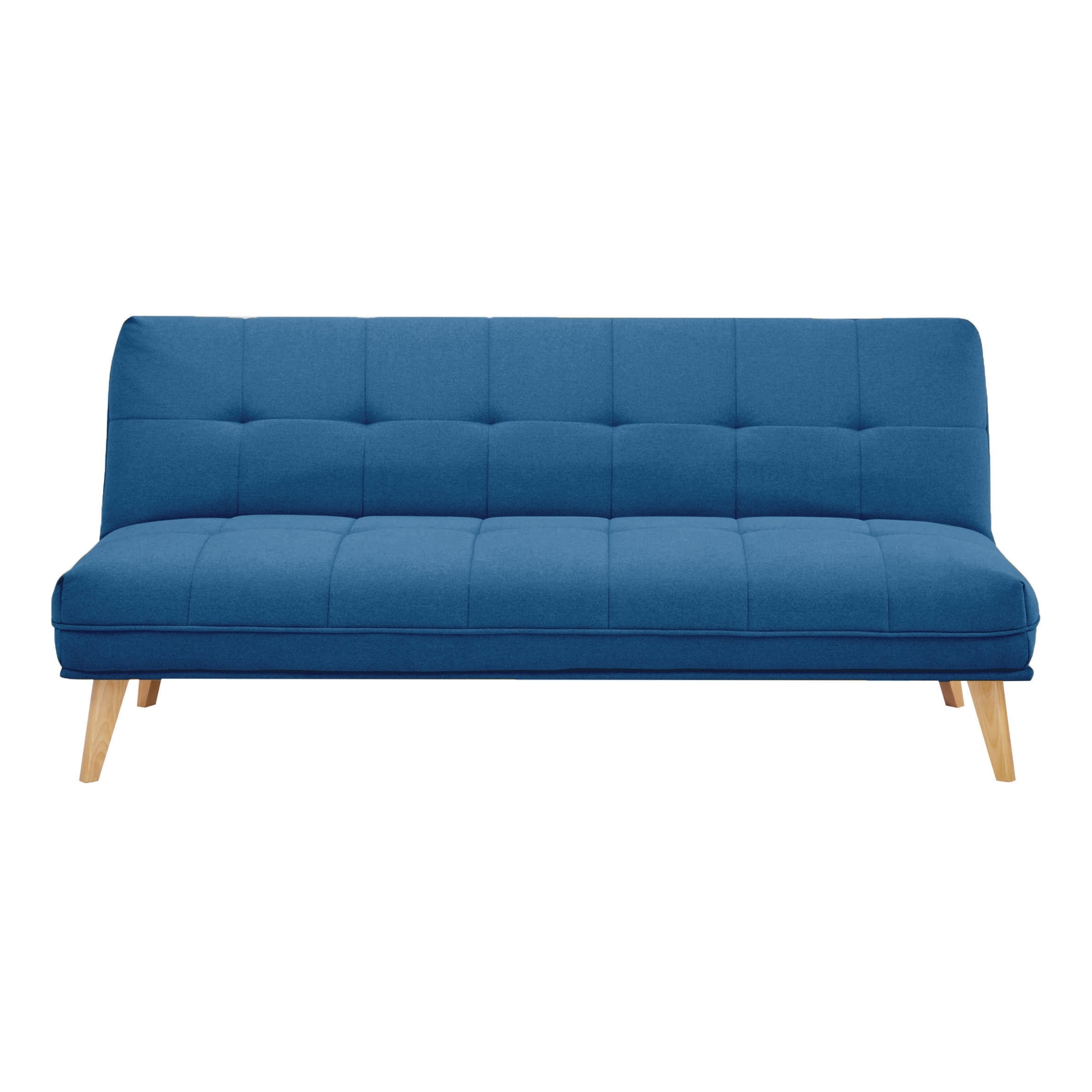 Jovie 3 Seater Sofa Queen Bed Fabric Uplholstered Lounge Couch - Blue - Cosy Abode