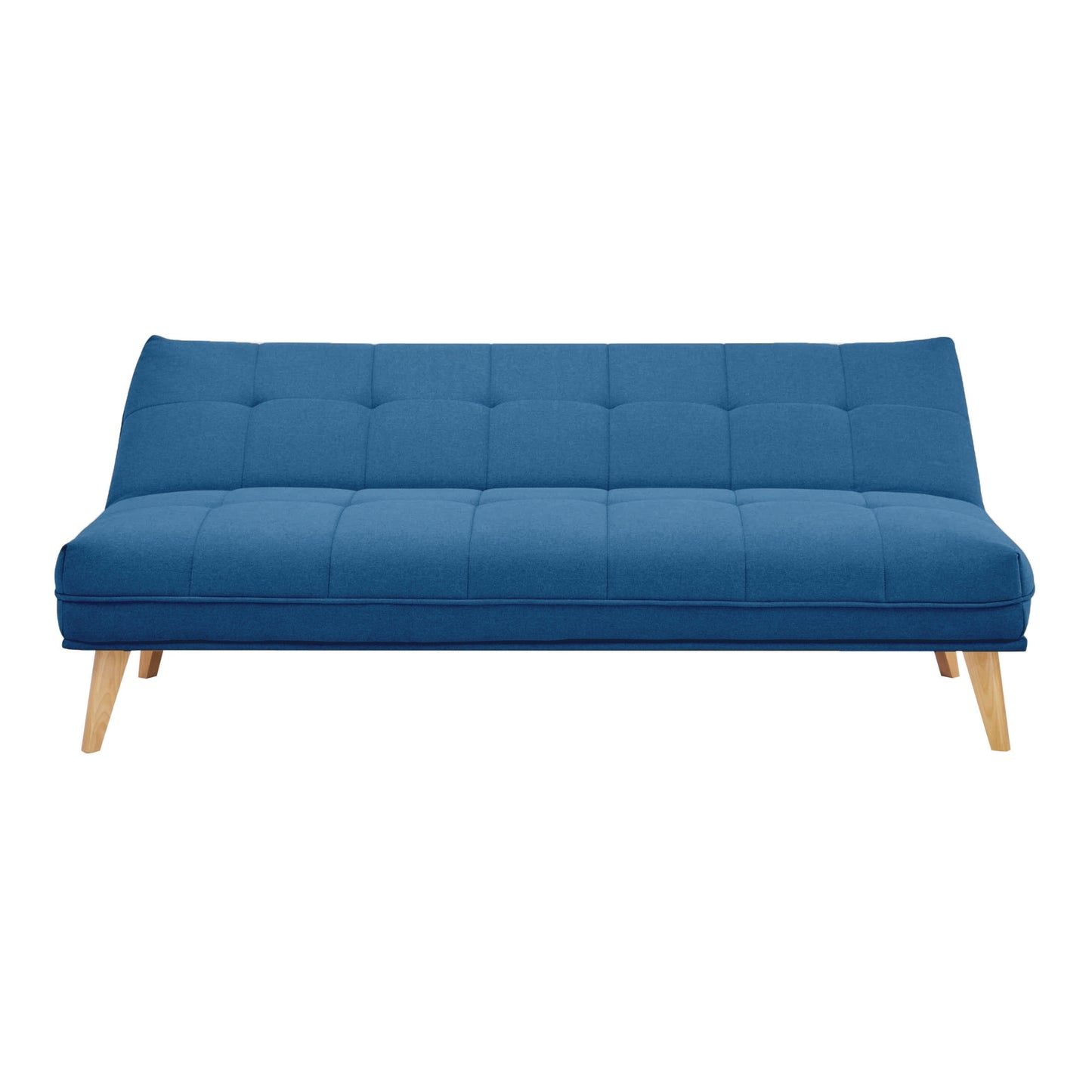 Jovie 3 Seater Sofa Queen Bed Fabric Uplholstered Lounge Couch - Blue - Cosy Abode