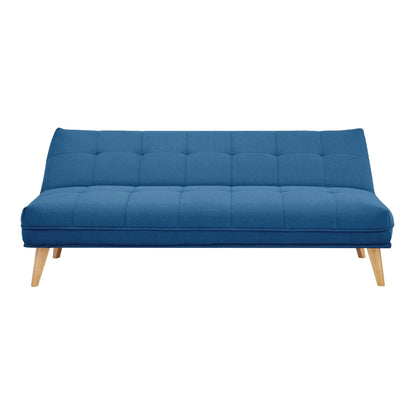 Jovie 3 Seater Sofa Queen Bed Fabric Uplholstered Lounge Couch - Blue - Cosy Abode