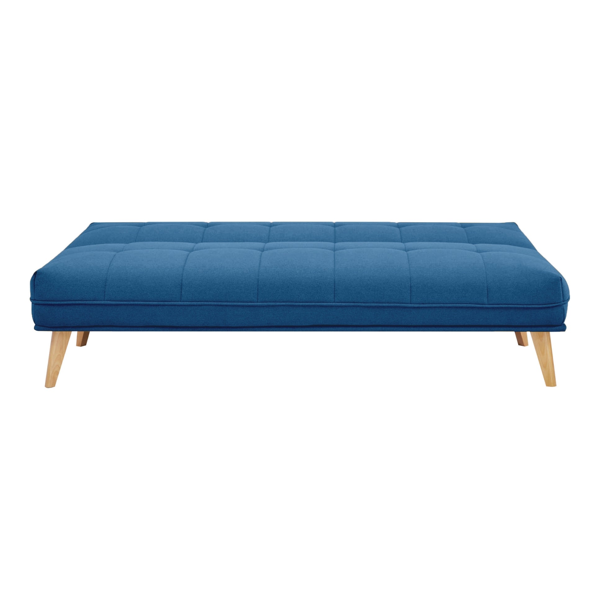 Jovie 3 Seater Sofa Queen Bed Fabric Uplholstered Lounge Couch - Blue - Cosy Abode
