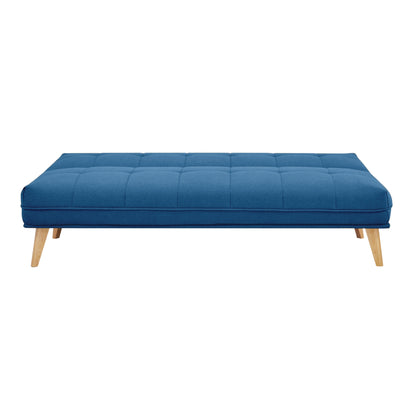 Jovie 3 Seater Sofa Queen Bed Fabric Uplholstered Lounge Couch - Blue - Cosy Abode
