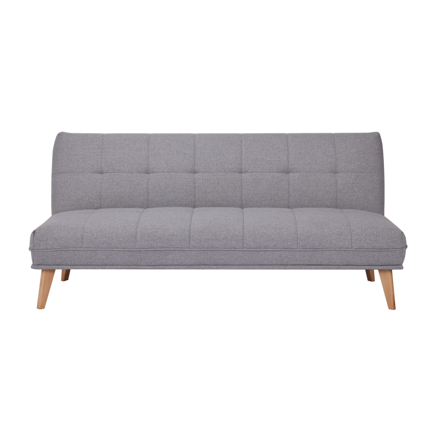 Jovie 3 Seater Sofa Queen Bed Fabric Uplholstered Lounge Couch - Light Grey - Cosy Abode