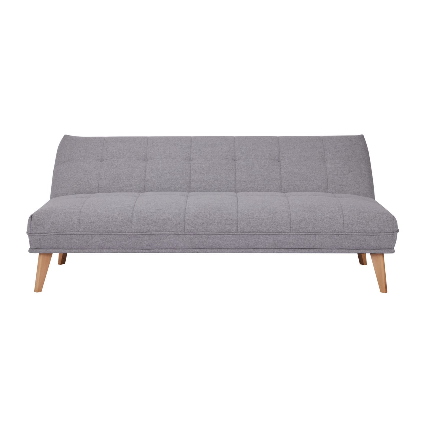 Jovie 3 Seater Sofa Queen Bed Fabric Uplholstered Lounge Couch - Light Grey - Cosy Abode