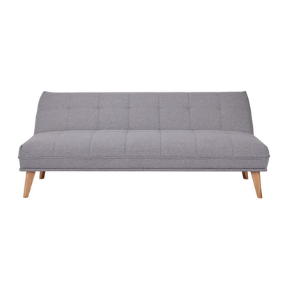 Jovie 3 Seater Sofa Queen Bed Fabric Uplholstered Lounge Couch - Light Grey - Cosy Abode