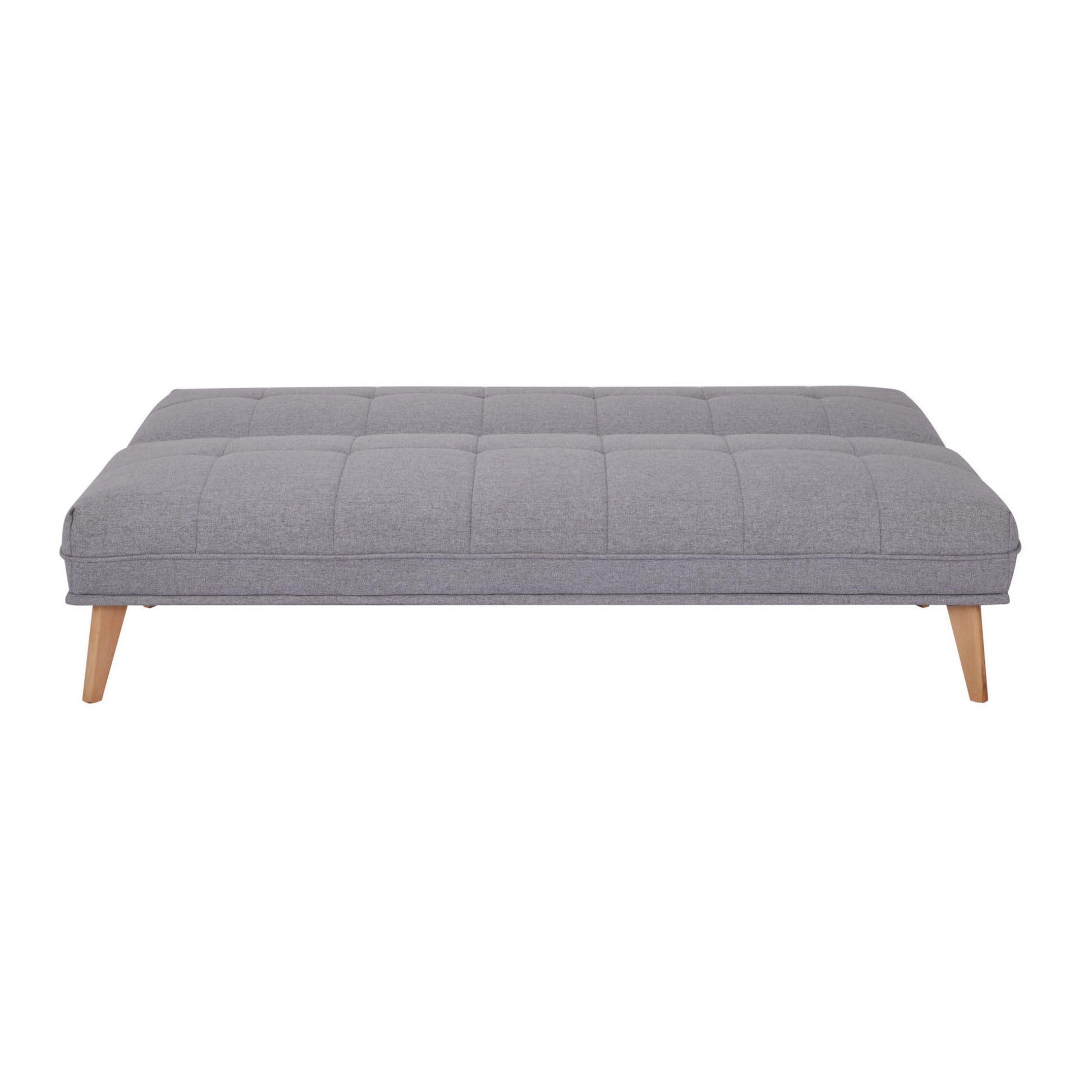 Jovie 3 Seater Sofa Queen Bed Fabric Uplholstered Lounge Couch - Light Grey - Cosy Abode