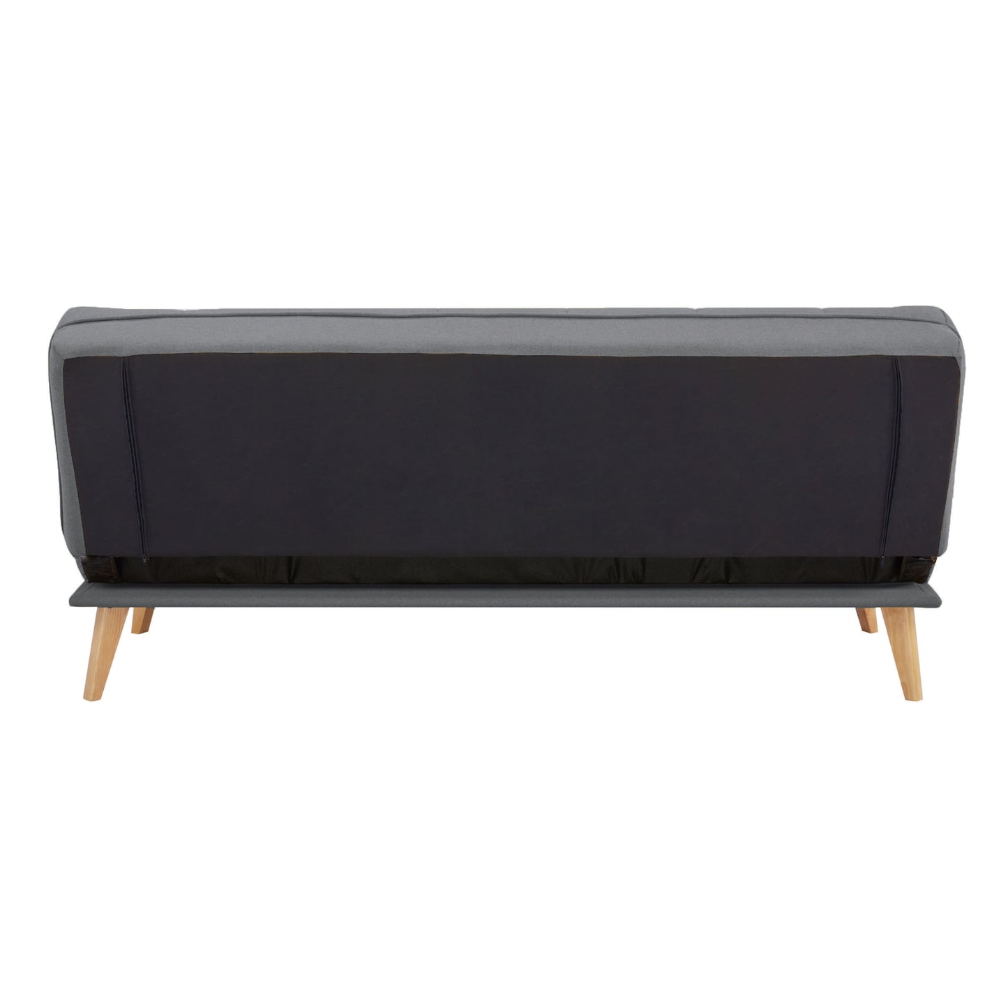 Jovie 3 Seater Sofa Queen Bed Fabric Uplholstered Lounge Couch - Mid Grey - Cosy Abode