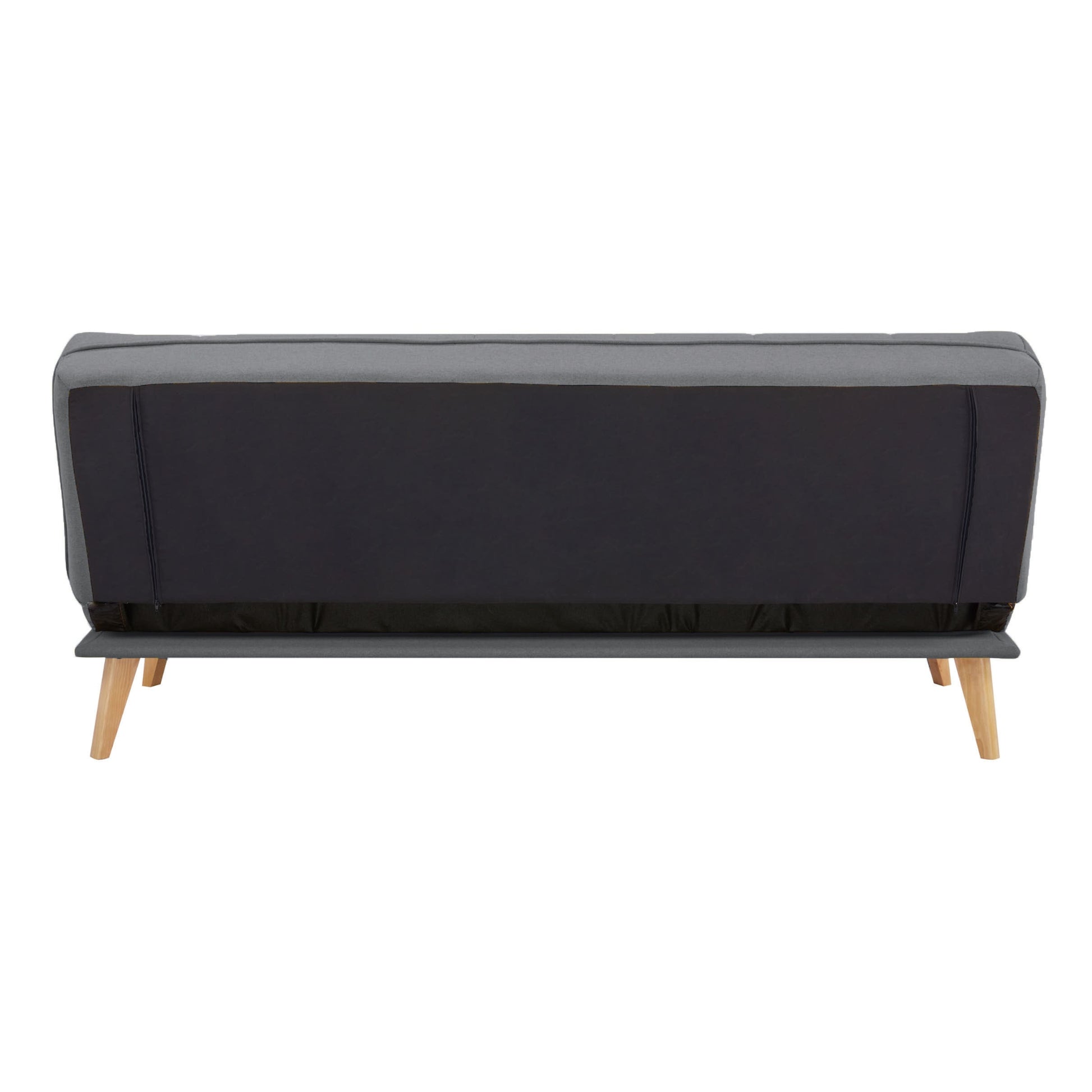 Jovie 3 Seater Sofa Queen Bed Fabric Uplholstered Lounge Couch - Mid Grey - Cosy Abode