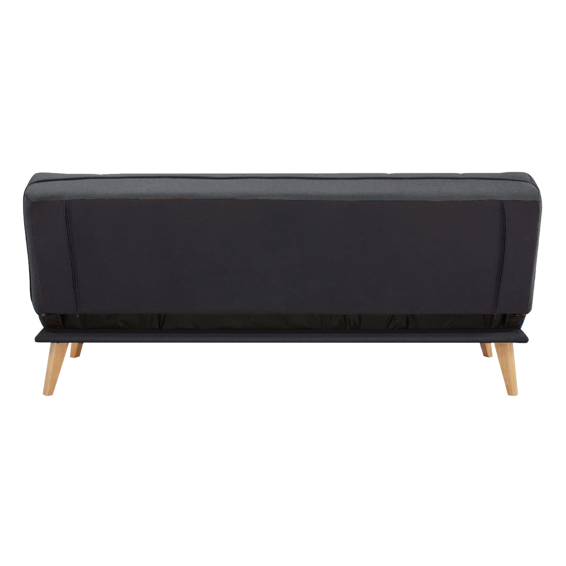 Jovie 3 Seater Sofa Queen Bed Fabric Uplholstered Lounge Couch - Dark Grey - Cosy Abode