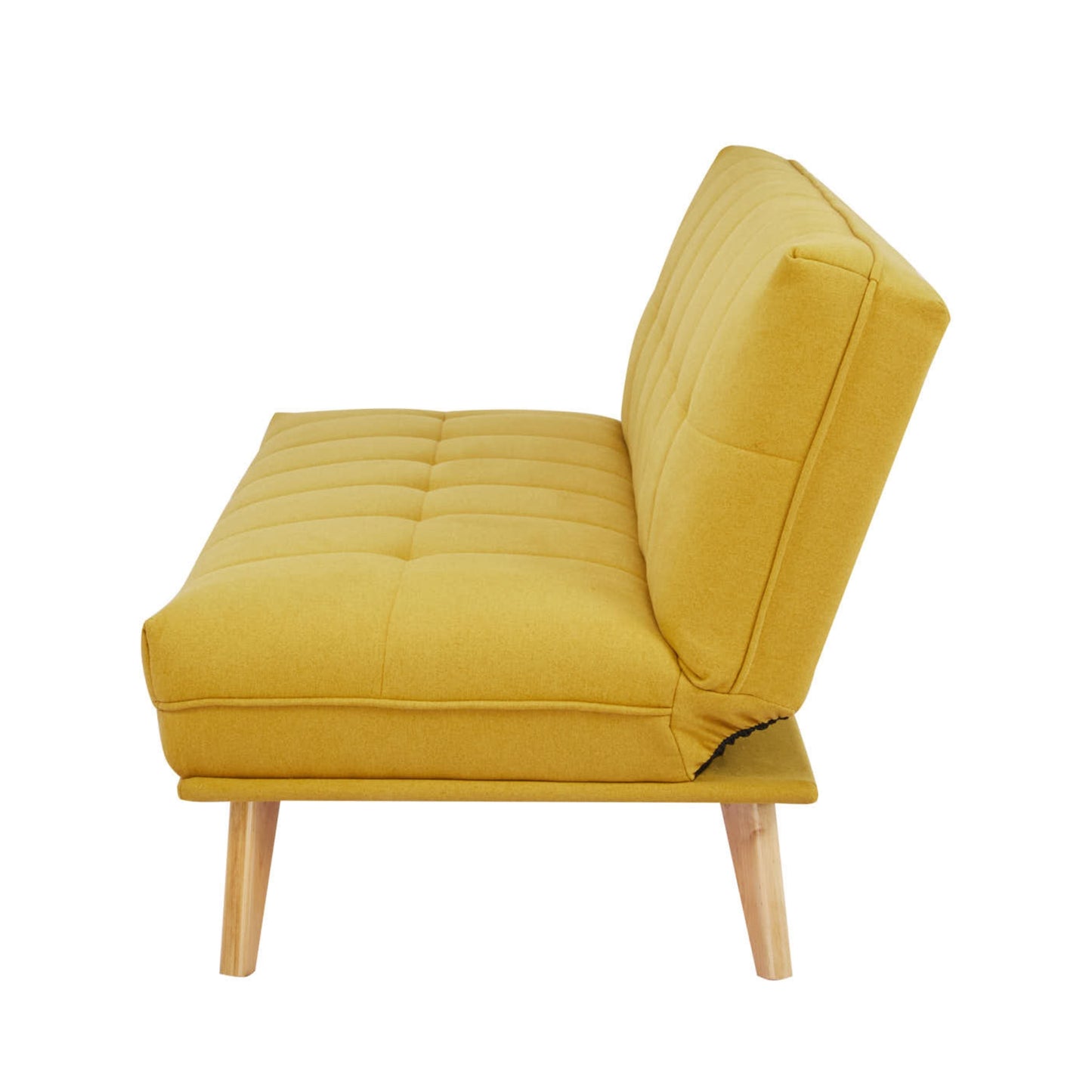 Jovie 3 Seater Sofa Queen Bed Fabric Uplholstered Lounge Couch - Yellow - Cosy Abode