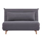 Audrey 2 Seater Sofa Futon Bed Love Seat Fabric Lounge Couch - Graphite - Cosy Abode