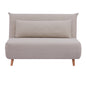 Audrey 2 Seater Sofa Futon Bed Love Seat Fabric Lounge Couch - Beige - Cosy Abode