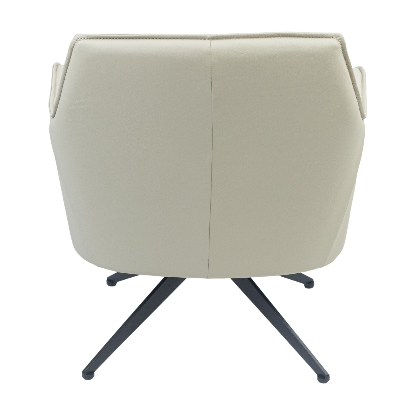 Freya Leather Swivel Occasional Chair Lounge Seat - Beige - Cosy Abode