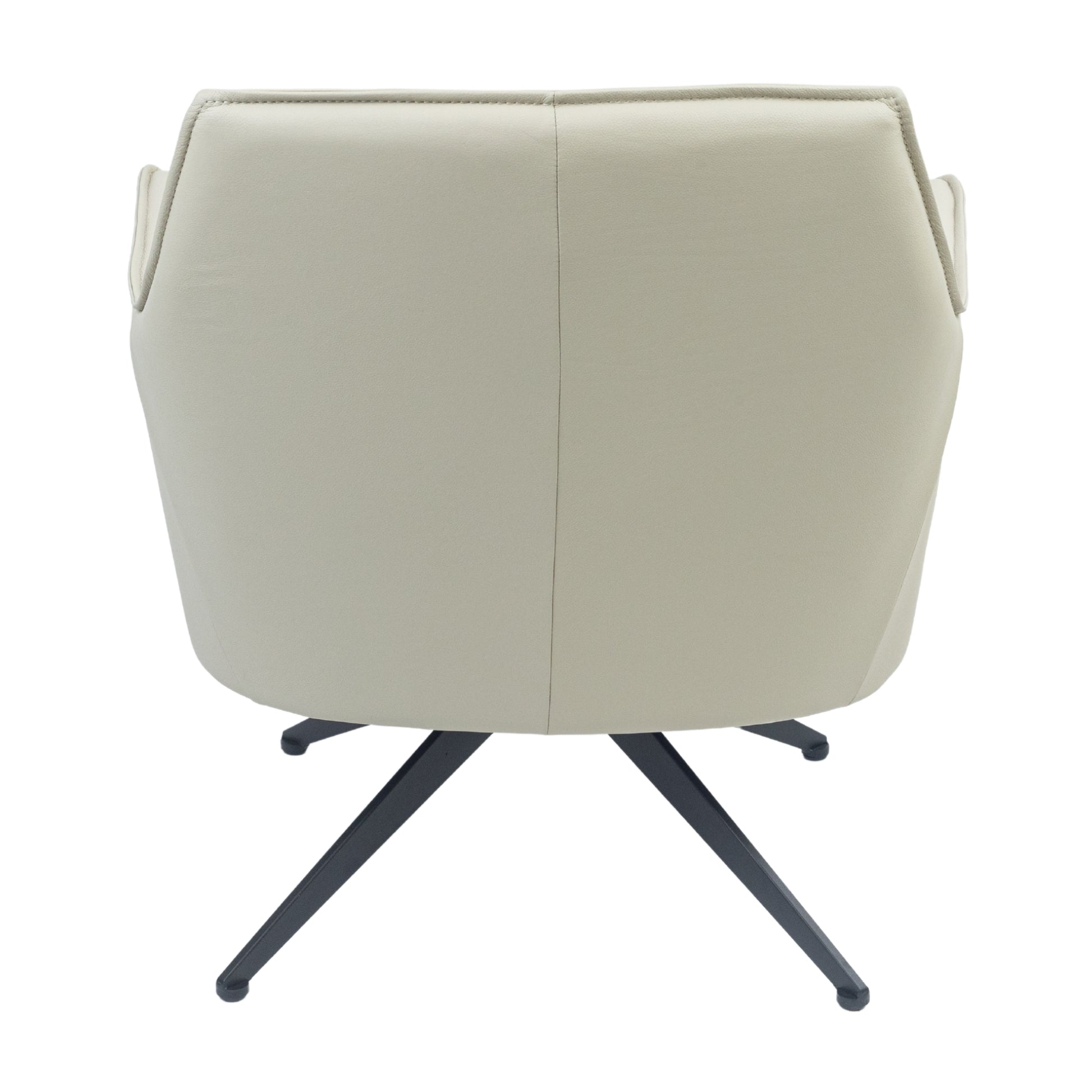 Freya Leather Swivel Occasional Chair Lounge Seat - Beige - Cosy Abode
