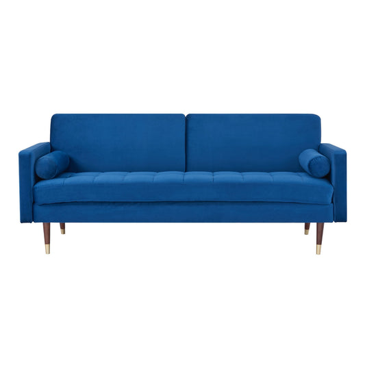 Livia 3 Seater Sofa Bed Fabric Uplholstered Lounge Couch - Dark Blue - Cosy Abode