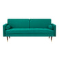 Livia 3 Seater Sofa Bed Fabric Uplholstered Lounge Couch - Green - Cosy Abode