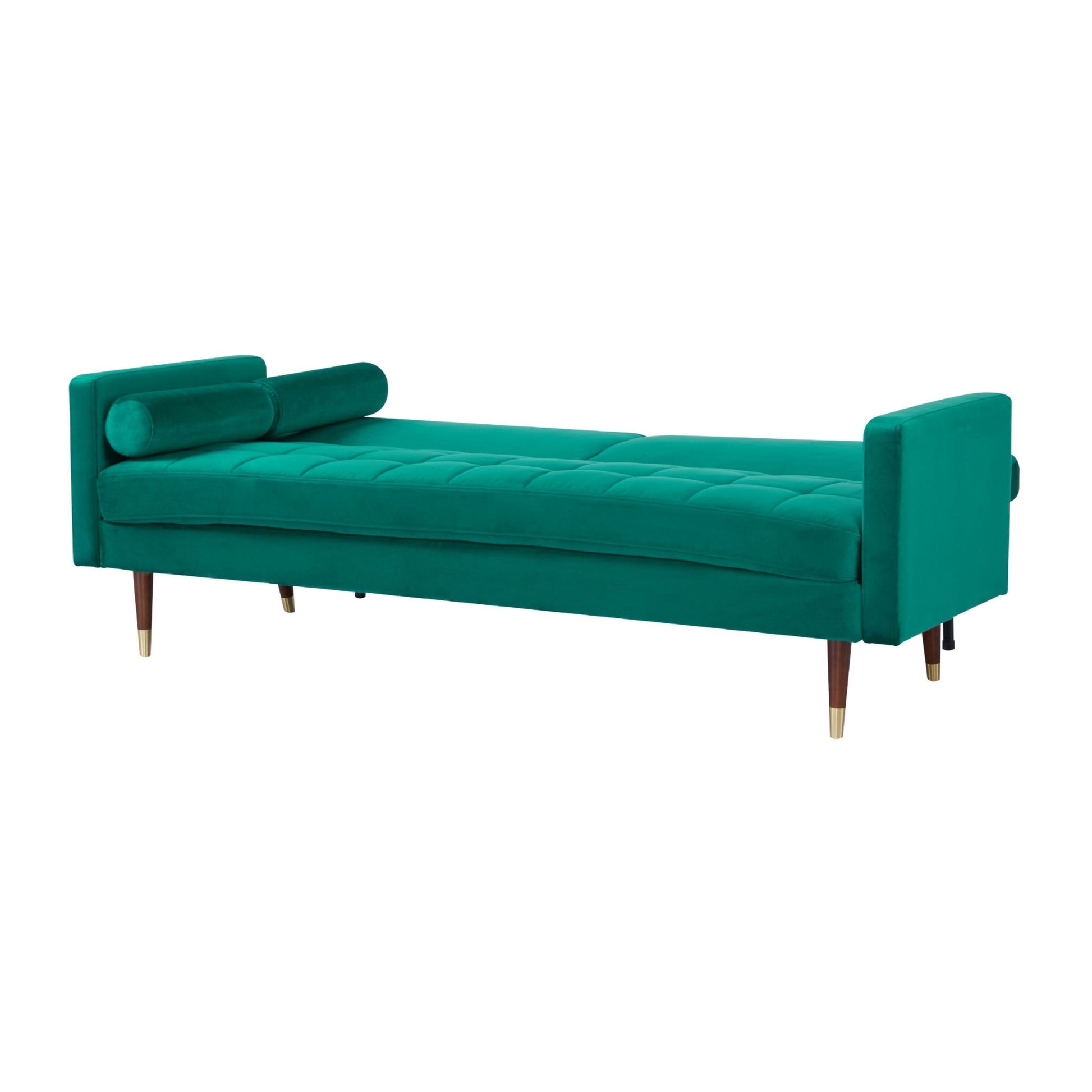 Livia 3 Seater Sofa Bed Fabric Uplholstered Lounge Couch - Green - Cosy Abode
