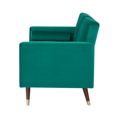 Livia 3 Seater Sofa Bed Fabric Uplholstered Lounge Couch - Green - Cosy Abode