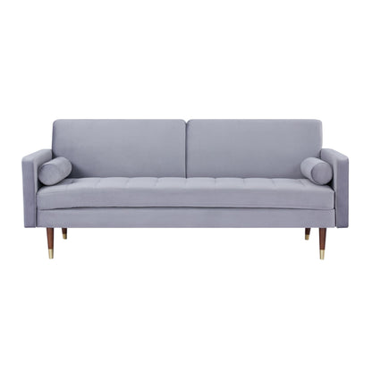 Livia 3 Seater Sofa Bed Fabric Uplholstered Lounge Couch - Gey - Cosy Abode