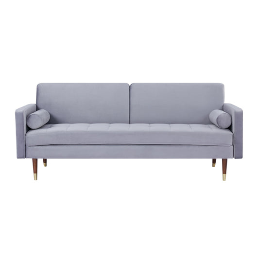 Livia 3 Seater Sofa Bed Fabric Uplholstered Lounge Couch - Gey - Cosy Abode