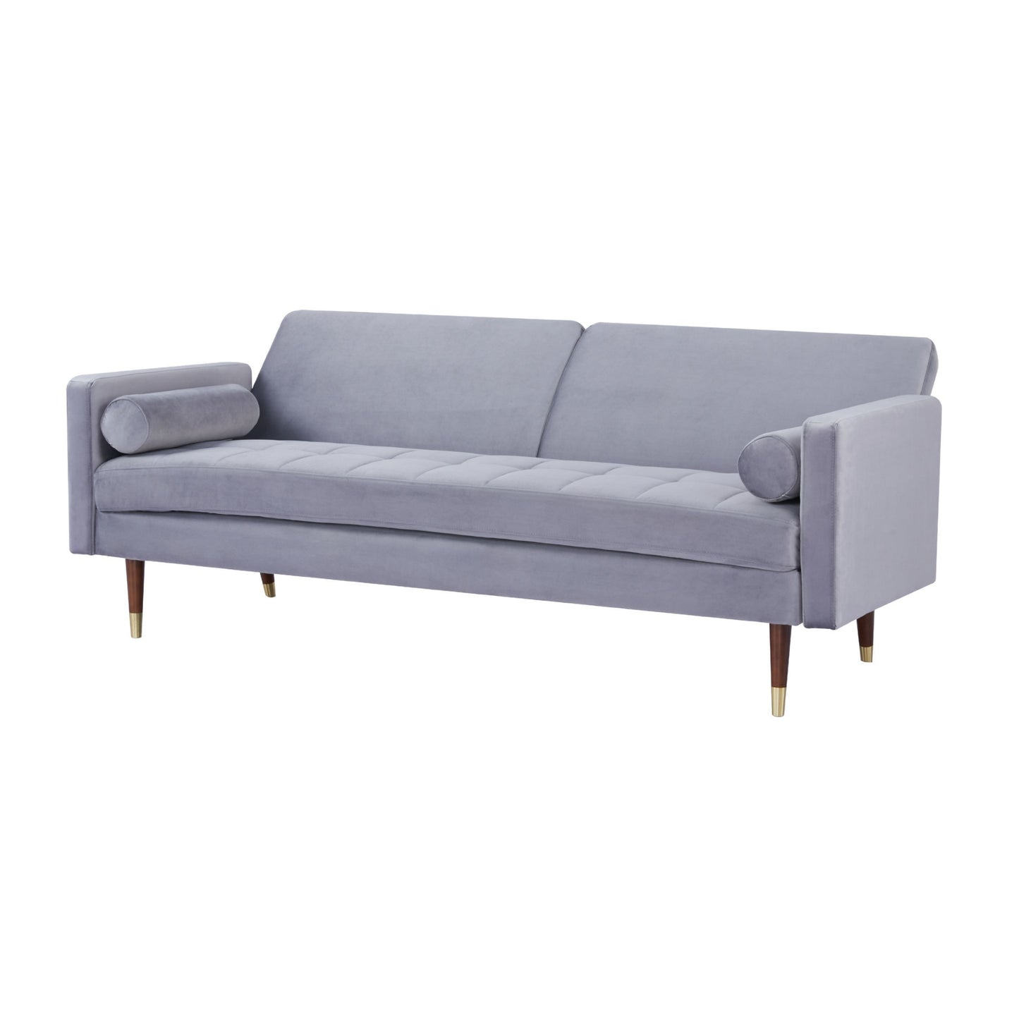 Livia 3 Seater Sofa Bed Fabric Uplholstered Lounge Couch - Gey - Cosy Abode