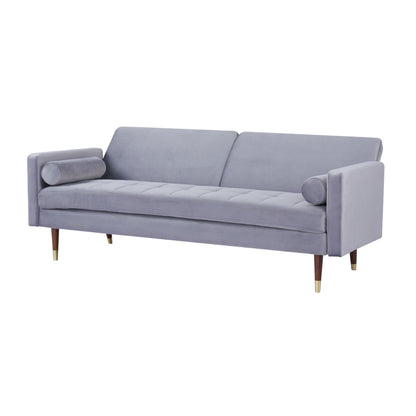 Livia 3 Seater Sofa Bed Fabric Uplholstered Lounge Couch - Gey - Cosy Abode