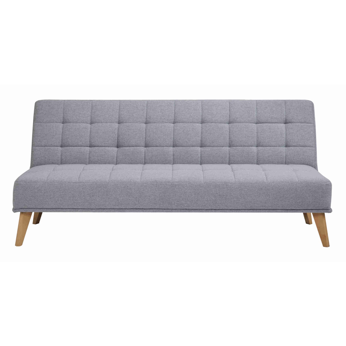 Brando 3 Seater Sofa Futon Bed Fabric Lounge Couch - Grey - Cosy Abode
