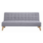 Brando 3 Seater Sofa Futon Bed Fabric Lounge Couch - Grey - Cosy Abode