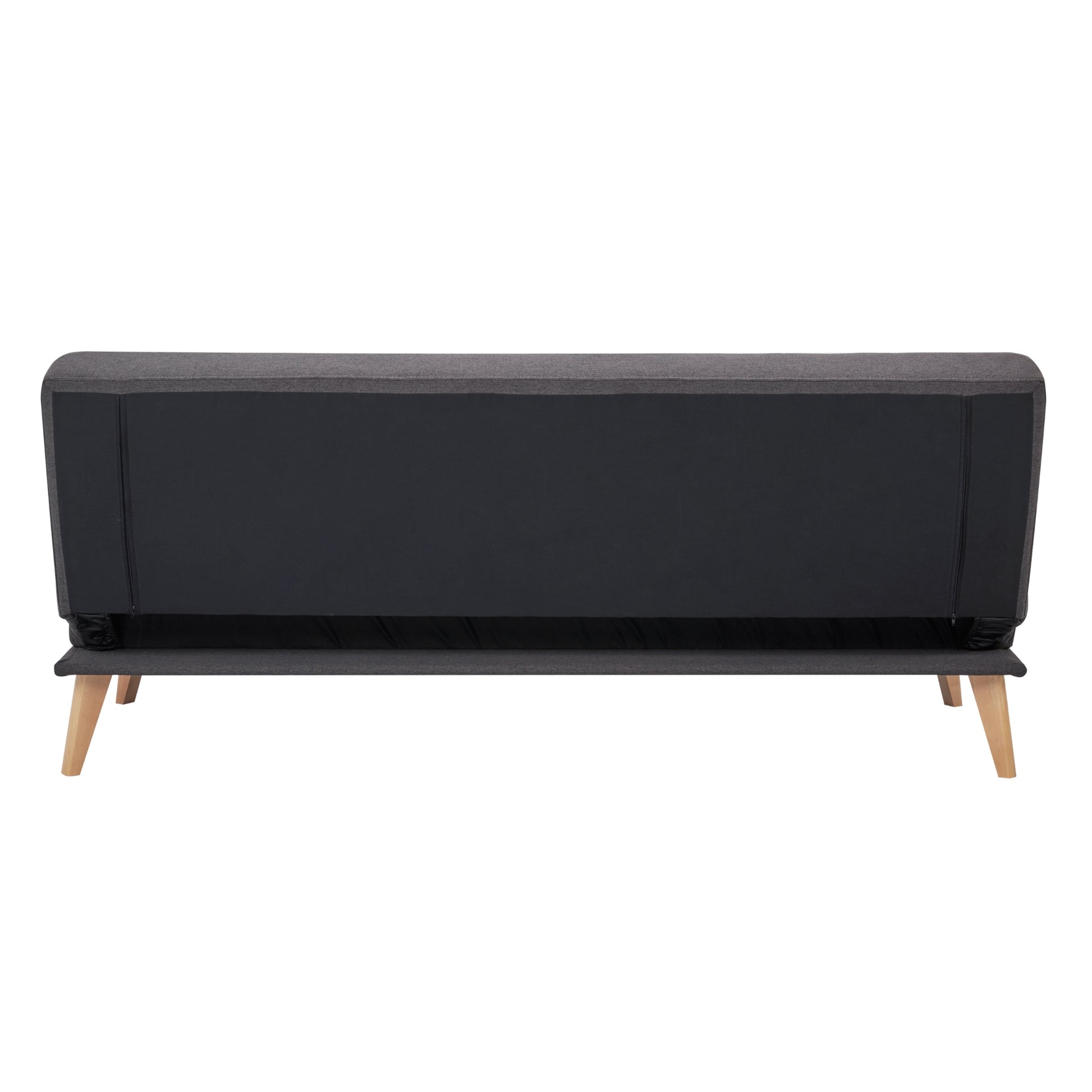 Brando 3 Seater Sofa Futon Bed Fabric Lounge Couch - Charcoal - Cosy Abode