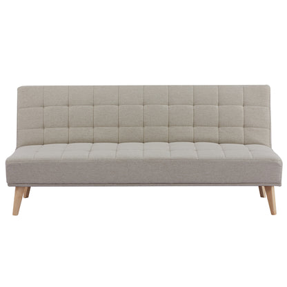 Brando 3 Seater Sofa Futon Bed Fabric Lounge Couch - Beige - Cosy Abode