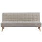 Brando 3 Seater Sofa Futon Bed Fabric Lounge Couch - Beige - Cosy Abode