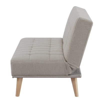Brando 3 Seater Sofa Futon Bed Fabric Lounge Couch - Beige - Cosy Abode