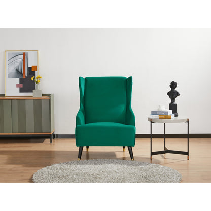 Sylvia Set of 2 Accent Sofa Arm Chair Fabric Uplholstered Lounge Couch - Green - Cosy Abode