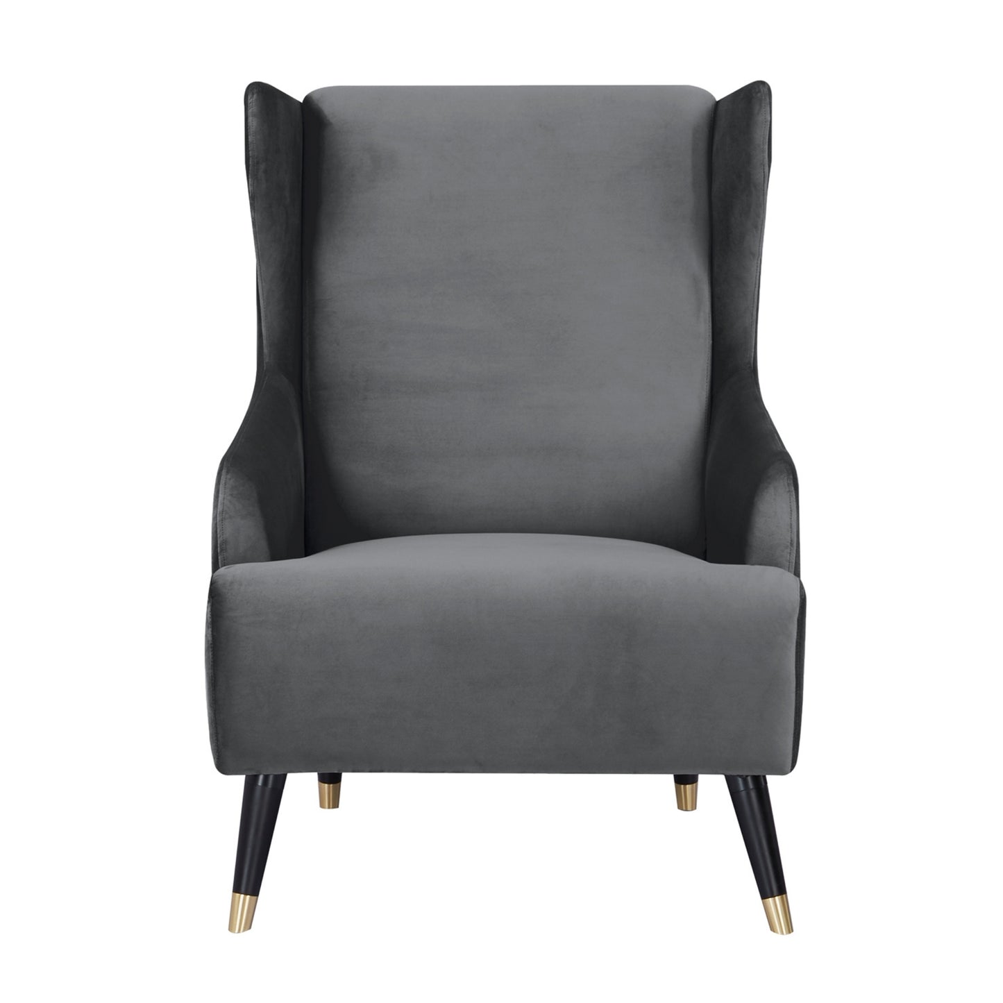 Sylvia Set of 2 Accent Sofa Arm Chair Fabric Uplholstered Lounge Couch - Grey - Cosy Abode