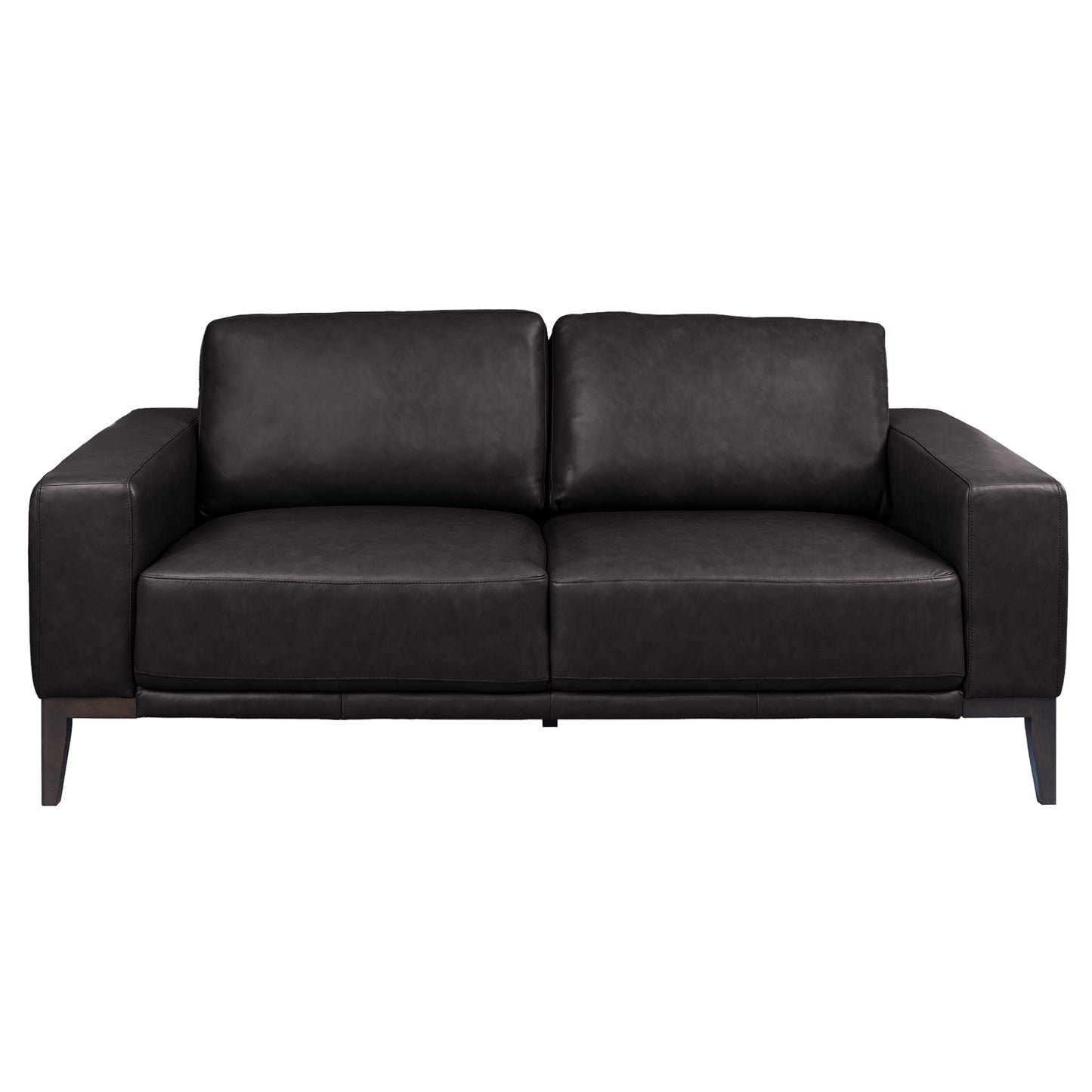 Lorenzo 3 Seater Sofa Leather Upholstered Lounge - Chocolate - Cosy Abode