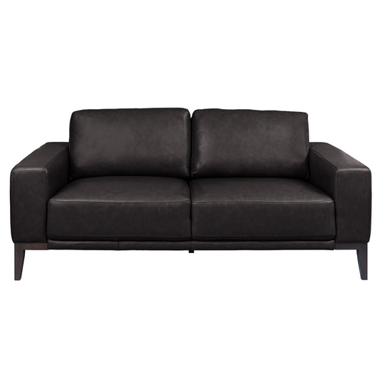 Lorenzo 3 Seater Sofa Leather Upholstered Lounge - Chocolate - Cosy Abode