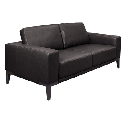 Lorenzo 3 Seater Sofa Leather Upholstered Lounge - Chocolate - Cosy Abode