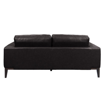 Lorenzo 3 Seater Sofa Leather Upholstered Lounge - Chocolate - Cosy Abode