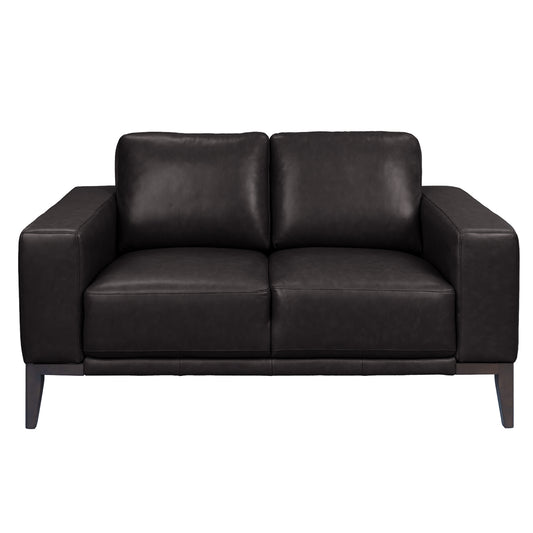 Lorenzo 2 Seater Sofa Leather Upholstered Lounge - Chocolate - Cosy Abode