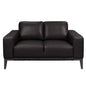 Lorenzo 2 Seater Sofa Leather Upholstered Lounge - Chocolate - Cosy Abode