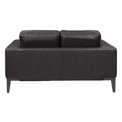 Lorenzo 2 Seater Sofa Leather Upholstered Lounge - Chocolate - Cosy Abode