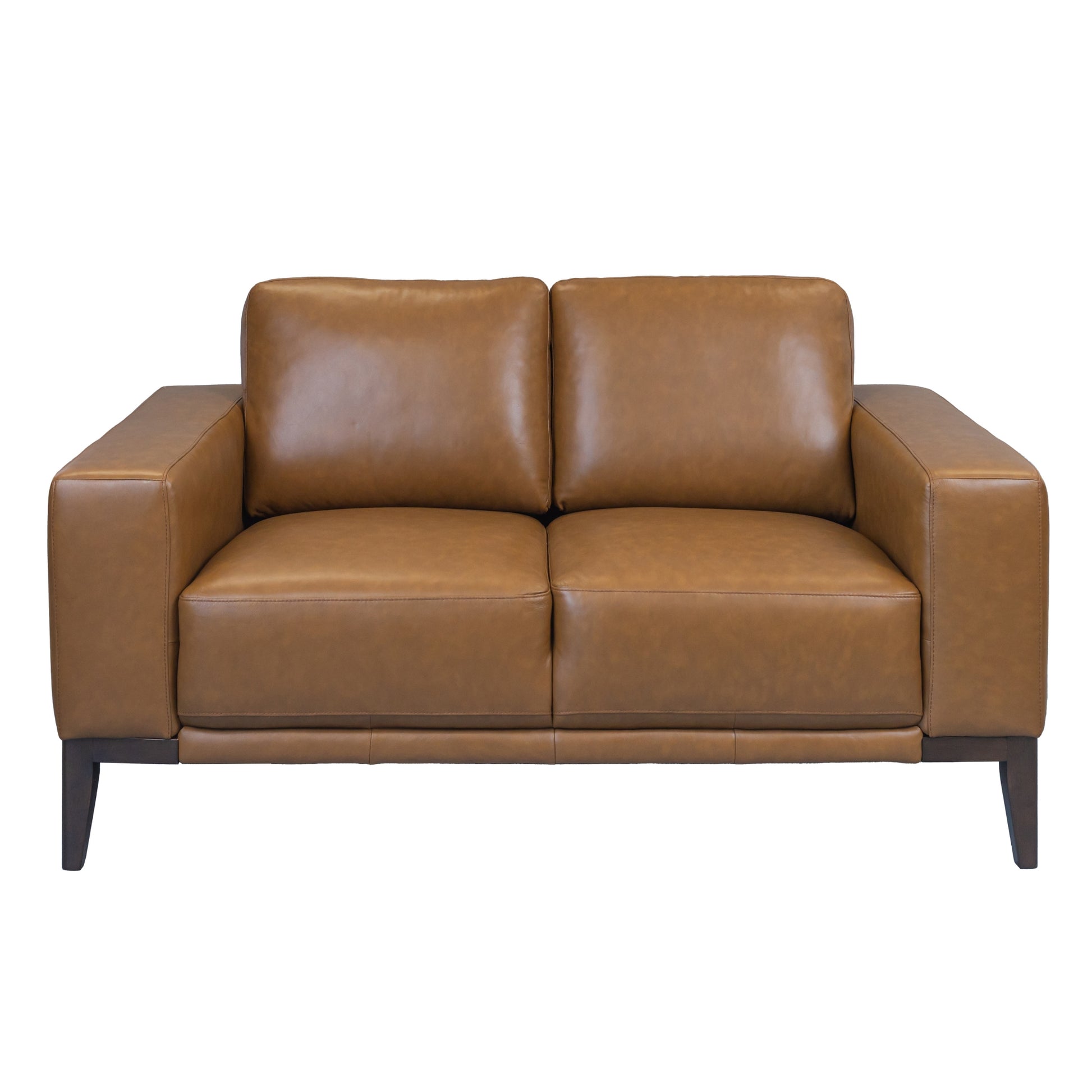 Lorenzo 2 + 3 Seater Sofa Leather Upholstered Lounge Set - Tan - Cosy Abode