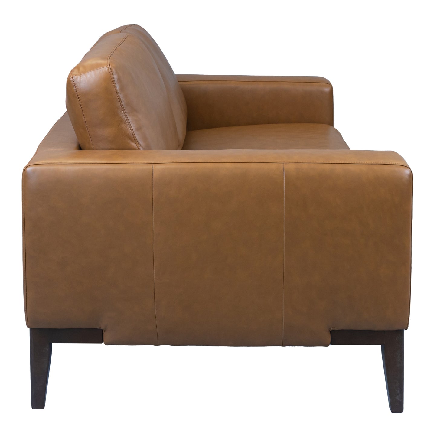 Lorenzo 3 Seater Sofa Leather Upholstered Lounge - Tan - Cosy Abode