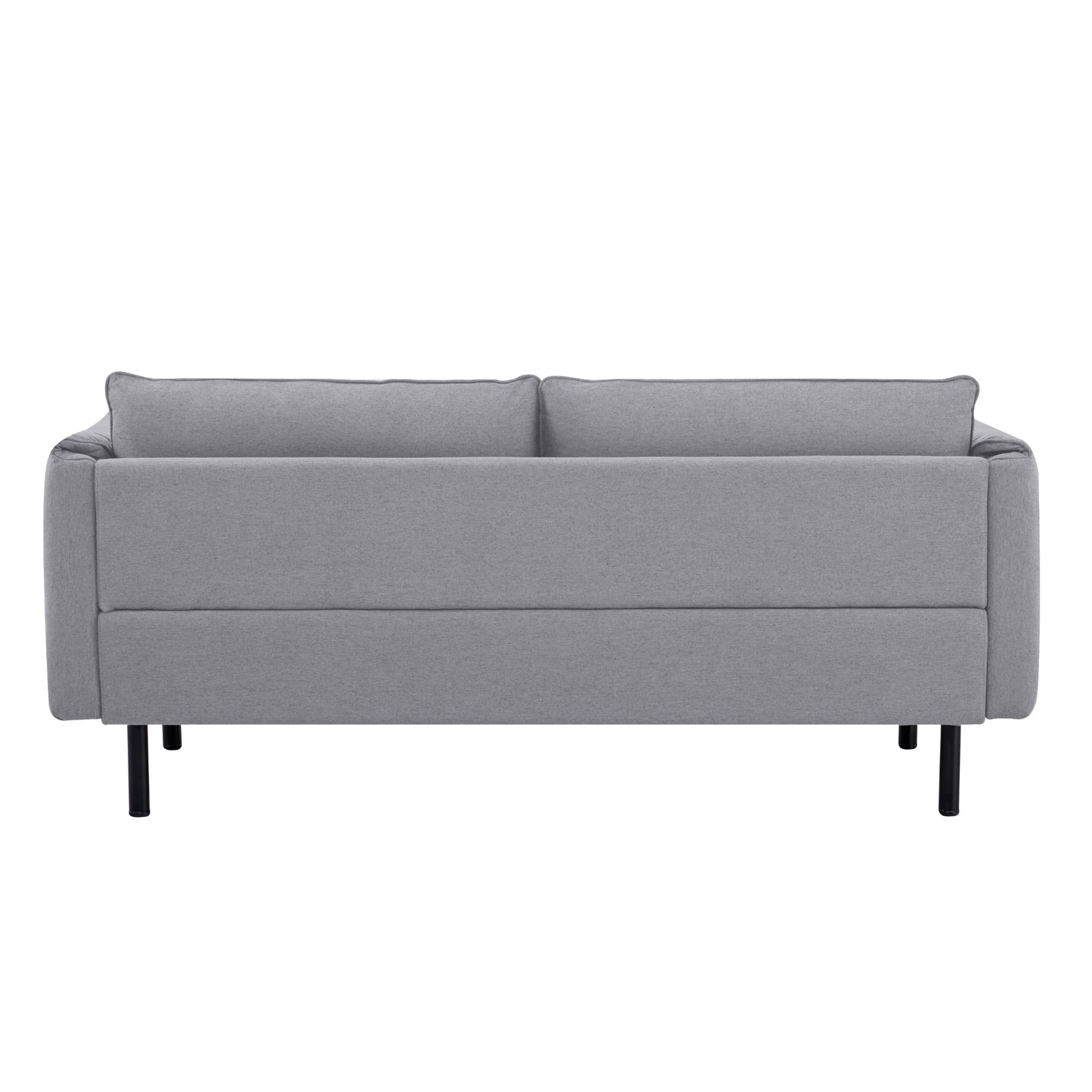Channel 3 Seater Fabric Sofa Lounge Couch Grey - Cosy Abode