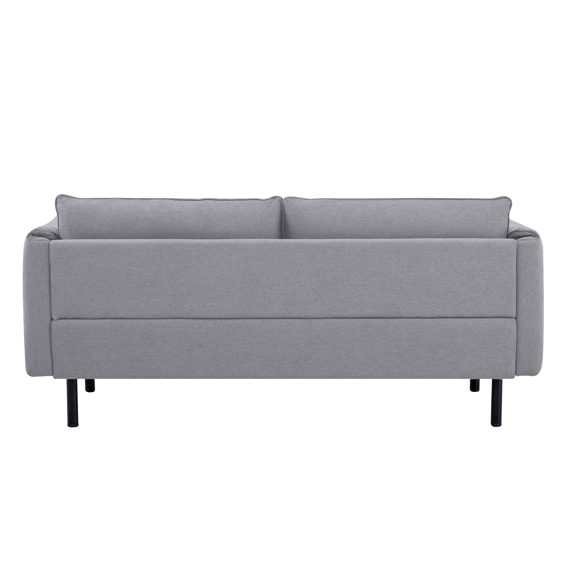 Channel 3 Seater Fabric Sofa Lounge Couch Grey - Cosy Abode