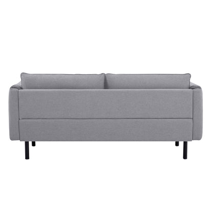 Channel 3 Seater Fabric Sofa Lounge Couch Grey - Cosy Abode