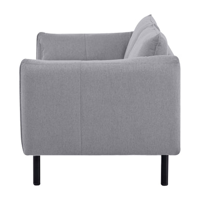 Channel 3 Seater Fabric Sofa Lounge Couch Grey - Cosy Abode