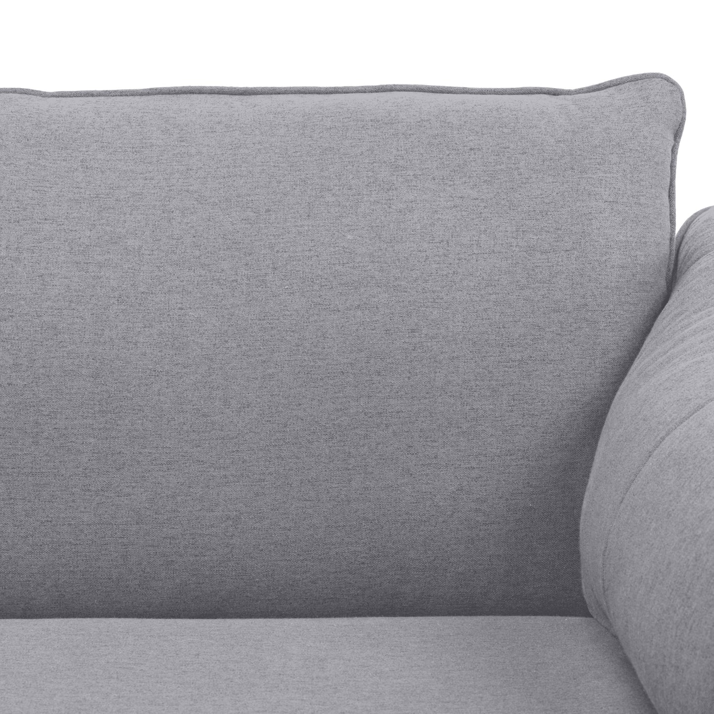 Channel 3 Seater Fabric Sofa Lounge Couch Grey - Cosy Abode
