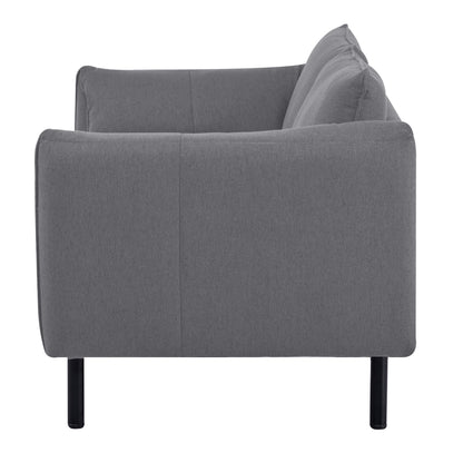 Channel 3 Seater Fabric Sofa Lounge Couch Dark Grey - Cosy Abode