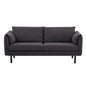 Channel 3 Seater Fabric Sofa Lounge Couch Charcoal - Cosy Abode