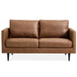Athena 2 Seater Sofa Fabric Uplholstered Lounge Couch - Saddle - Cosy Abode